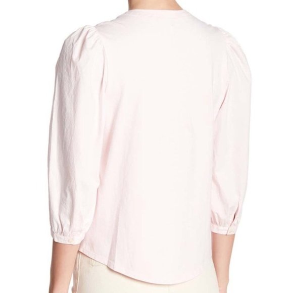 Rebecca Taylor La Vie Puffed Sleeve Henley XS NWOT - Picture 2 of 3